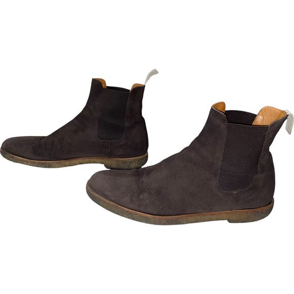 Common Projects Chocolate Brown Nubuck Chelsea Boots     Size: EU 44 /US 11 - Picture 4 of 9